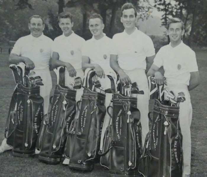 Vince Yanovitch, far right, with "The Swing's the Thing" crew at Shawnee Inn and Golf Resort.